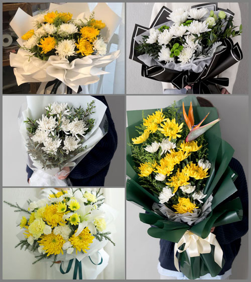 广东梅州市五华县河东镇苑河村白事花束代送